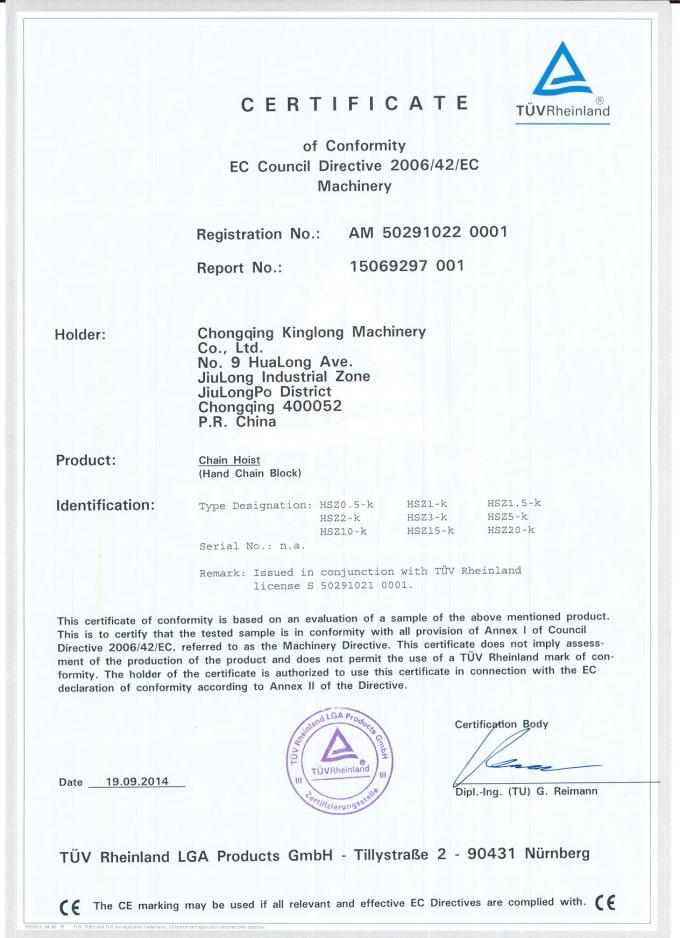 VITAL TYPE CHAIN PULLEY BLOCK 0.5T*1.5M Singlepawl, Germanquality LIFTING CHAIN