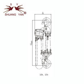 Bridge Construction Manual Chain Block Rust Proof Integrated Galvanized 10 Ton