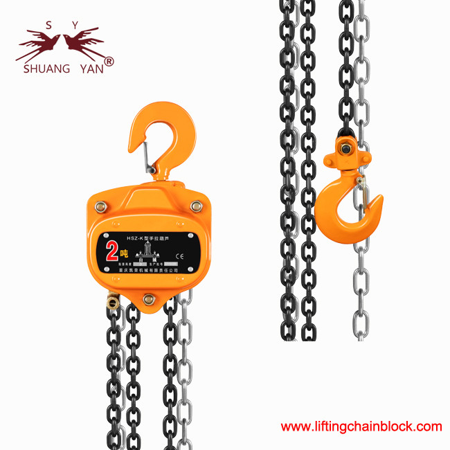 Japanese VITAL TYPE LIFTING CHAIN BLOCK 2T with Double-chain or Single-chain Fall German-Quality Load Lifting Chain