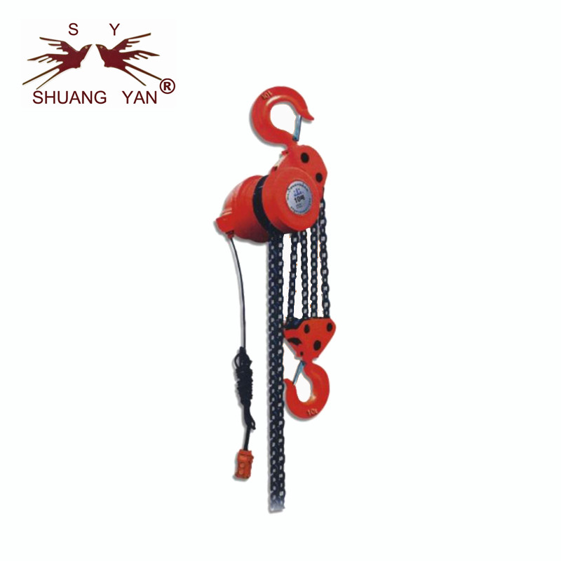 Lightweight Portable Electric Chain Hoist 100m Ergonomic Black Red