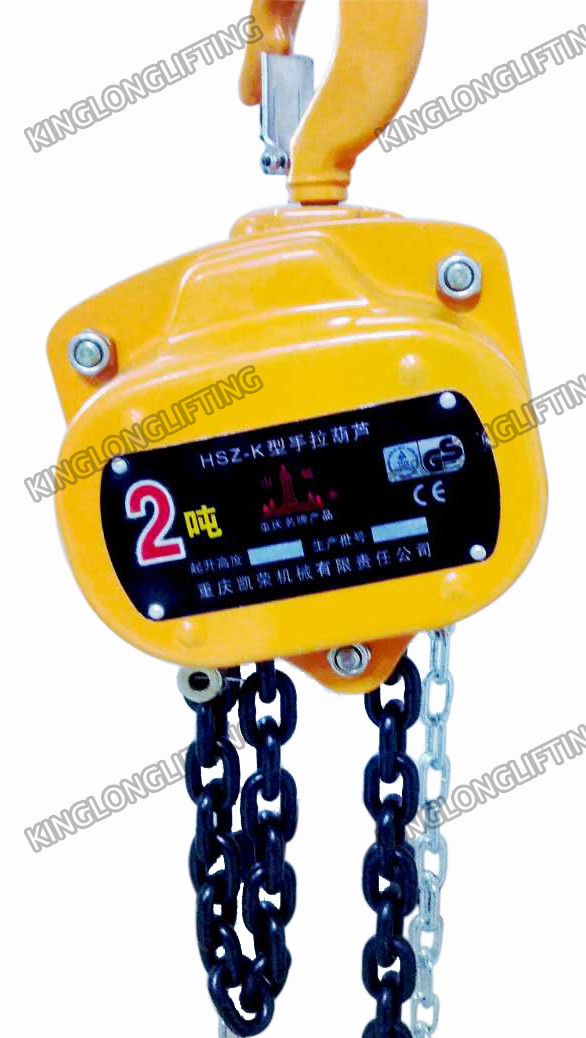 Ultra Strong Hand Chain Hoist Load Chain Guide Forged Mechanism 1T 3M