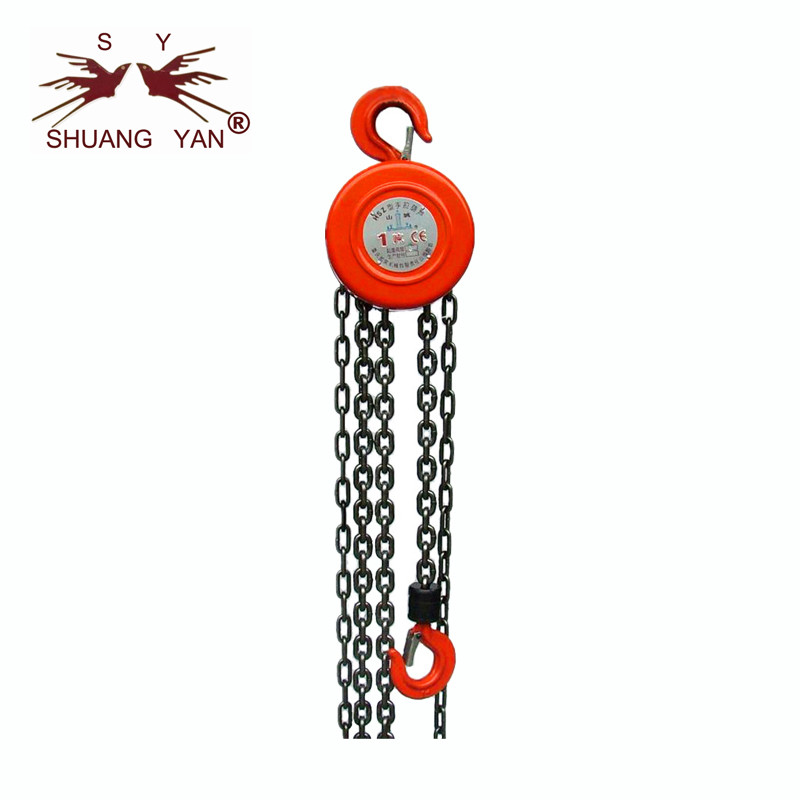 Round Hand Lifting Chain Hoist Cheapest Type Orange Color 1T HSZ