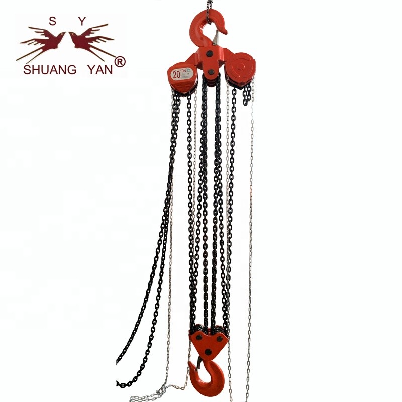 20T Manual Chain Block High Strength Chain Hoist accessories Labor Saving Economical