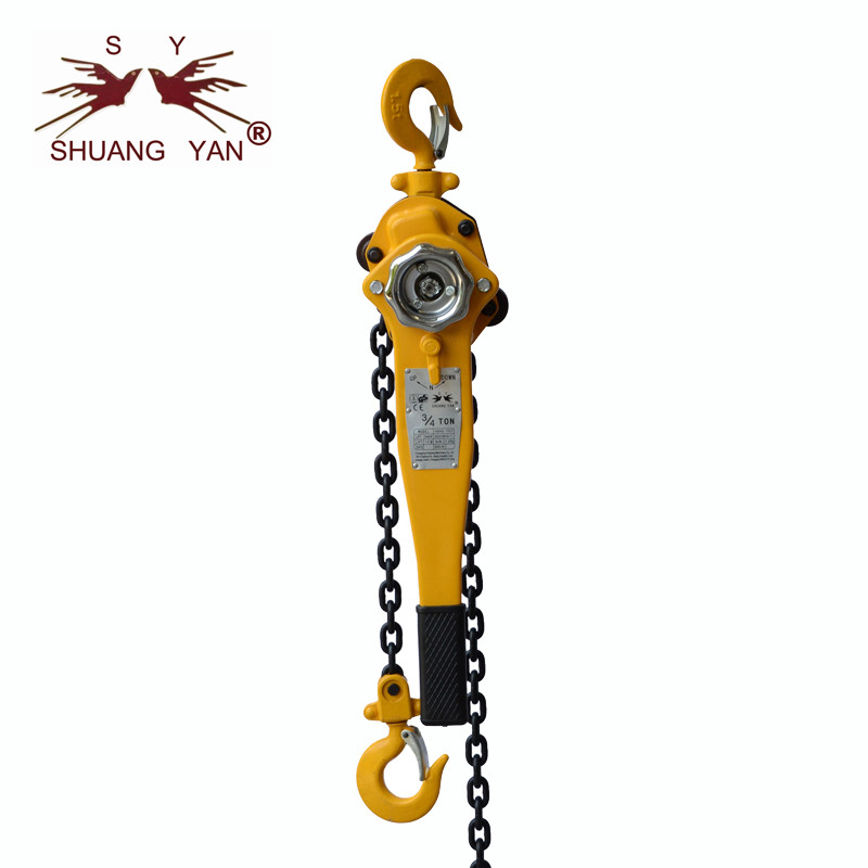 0.75T 1.5M Lever Chain Block G80 Grade Customized Color Manual Lift Speed