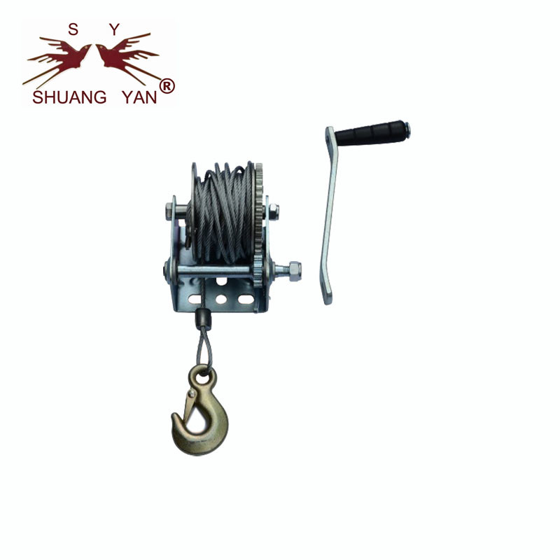 2500LBS 10 Meters Wire Rope Winch Heavy Duty Compact Aluminum Alloy