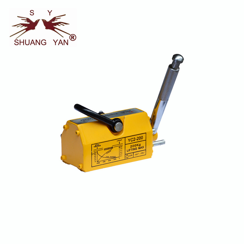 ML-200kg  Steel Lifting Clamp Permanent Magnet Device Yellow Color