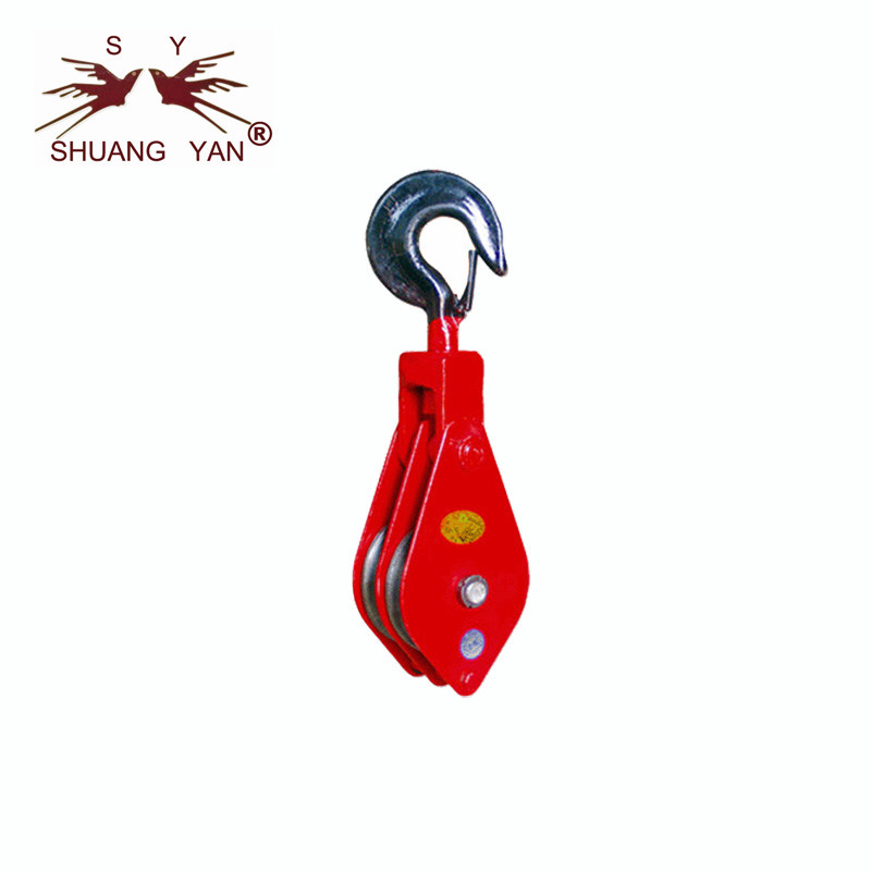Single Wheel Lifting Pulley Block , Wire Rope Pulley Block Aluminum Alloy